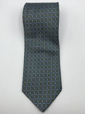 Stafford Men's Green Blue 100% Silk 4" X 57" Tie Made In Italy